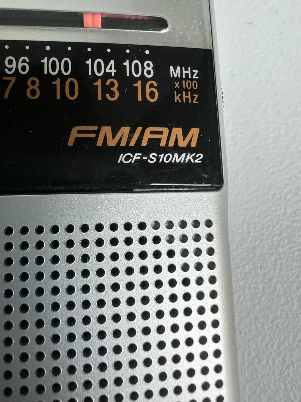 Sony Silver Portable AM/FM Pocket Radio ICF-S10MK2